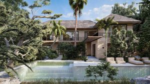 A rendering of sports academy in Bali