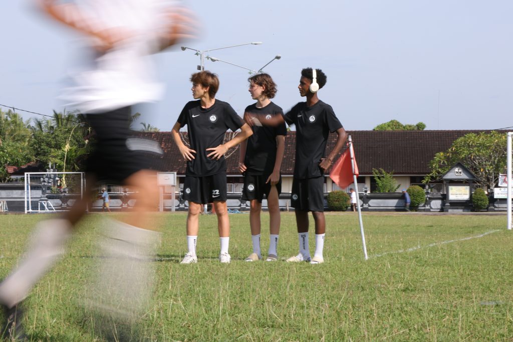 Youth players at holistic soccer academy in Bali