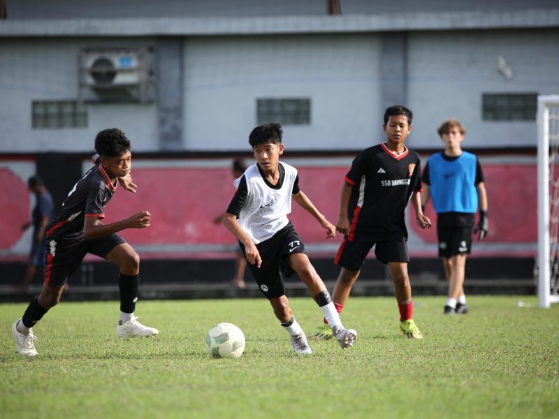 Visiting player in action