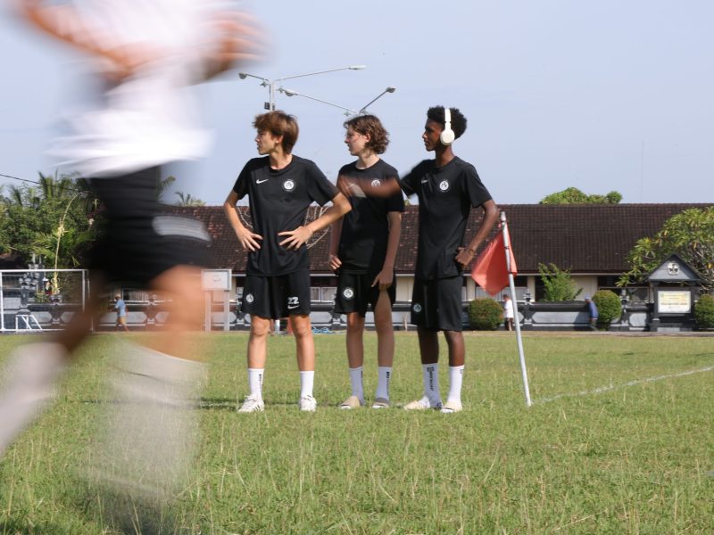 Youth players at holistic soccer academy in Bali