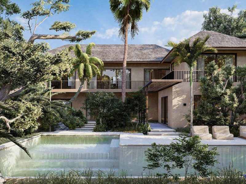 A rendering of sports academy in Bali