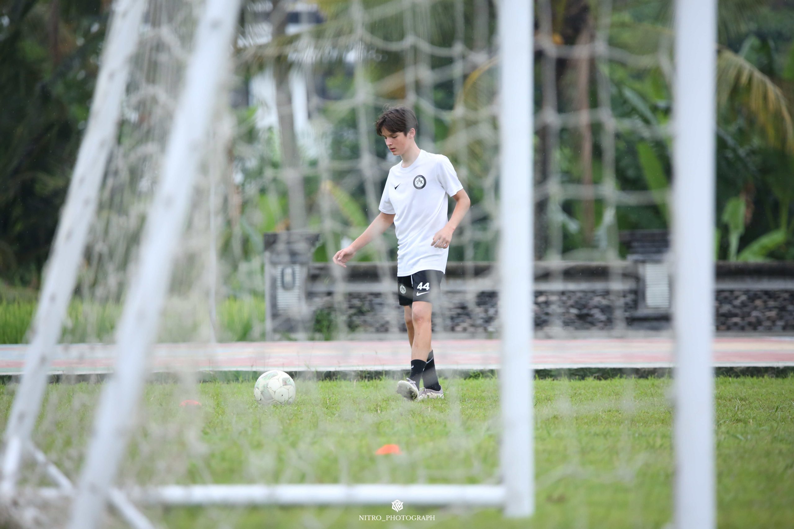 Youth soccer player post training